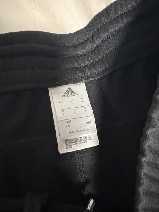 adidas Black Joggers with Red Lower Panels - Picture 5 of 7